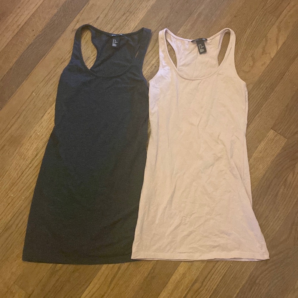 EUC set of 2 H&M racer back tank bodycon  mini dresses